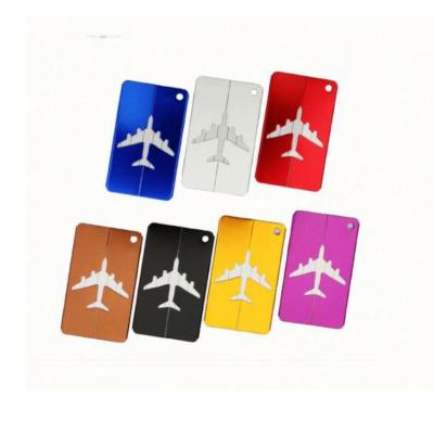 China White High Quality Metal Airplane Travel Hang Wholesale Custom Stainless Steel Luggage Tag for sale