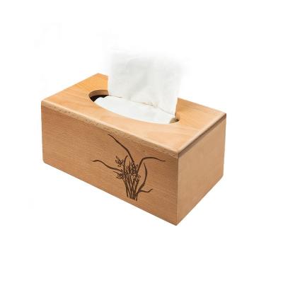 China Factory Direct Selling Contemporary Wooden Napkin Holder Wooden Tissue Box for sale