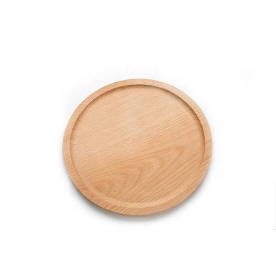 China Sustainable Wholesale Custom Natural Wood Round Unfinished Pizza Dish Wooden Dish Set For Serving for sale