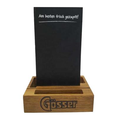 China Professional Wooden Card Menu Table Stand Menu Holder Manufacturer Customized Size for sale