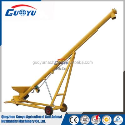 China GUOYU Electric Motor Driven Chicken Filling Piping For Silo Wheat Grain Pellet Screw Conveyor Elevator for sale