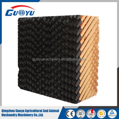 China Evaporative Honeycomb Cooling Pad for Poultry Farm Houses Greenhouse Honey Pad for Cooler with Black Coating 7060/7090/5090 for sale