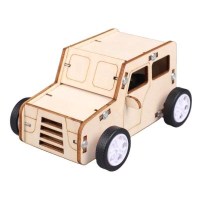 China Wood YQ DIY STEM Science Experiments Kits, 3D Puzzle Wooden Models Building Toys, DIY Power Car STEM Projects for Kids for sale