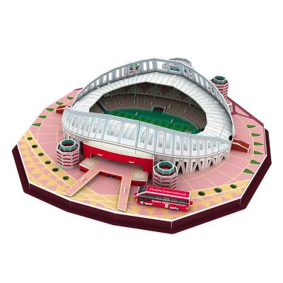 China DIY TOY YQ 94PCS DIY Famous Football Field Paper Jigsaw 3D Stadium Puzzle for The World Cup 2022 for sale