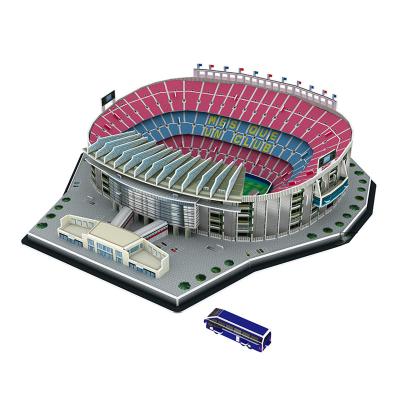 China DIY TOY YQ Factory Direct Sale 3D Puzzle Custom Paper Jigsaw Diy Toy 69 PCS NOU CAMP STADIUM Stadium 3d Puzzle for sale