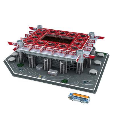 China DIY TOY YQ Children's DIY Assembled Toys Football Italy AC Stadium Paper 3D Puzzles 113PCS for sale