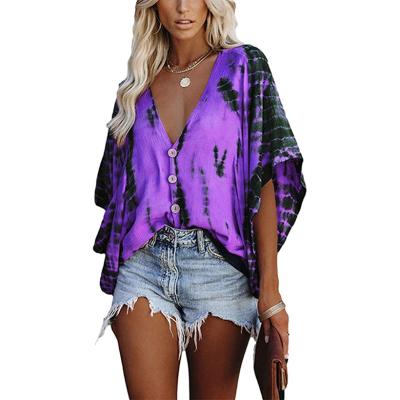 China Special Hot Selling Loose V Neck Blouse 2021 Women's Blouse Ladies Soft And Light Plus Size for sale