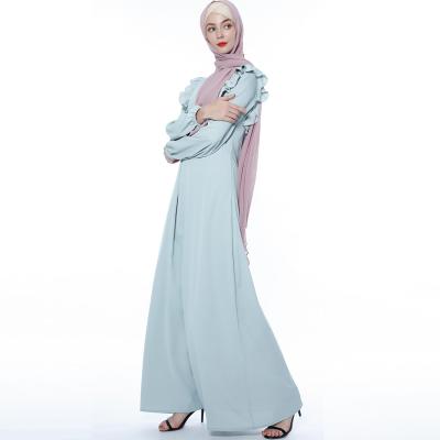 China NEW plus size candy color beautiful lace abaya casual dress islamic clothing plus size women abaya dress S-XXL for sale