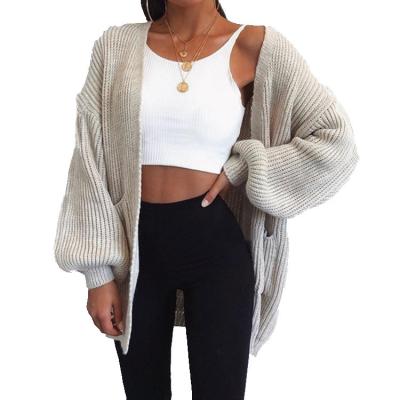 China Breathable Plus Size Casual Multi Color Autumn And Winter Long Sleeve Coats Oversized Women Cardigan Knit Sweater for sale