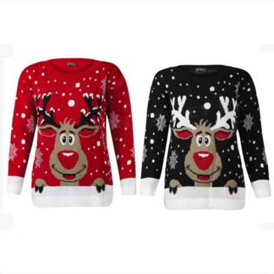 China 2021 Anti-wrinkle Christmas Sweater Ladies Merry Christmas Sweater Ugly Patterned Long Sleeves Sweaters Women Tops for sale