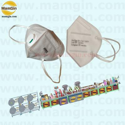 China High Quality PPE FFP2 KN95 Flat Folded Valved Mask Making Machine With CE Approval for sale