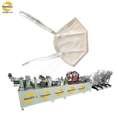 China EPP Vertically Flat Folded N95 KN95 FFP2 Headband Mask Making Machine for sale