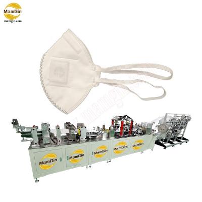 China High Quality PPE Head Loop N95 KN95 FFP2 Flat Pleat Mask Making Machine for sale