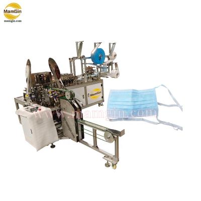 China High Speed ​​PPE Tie Strap Surgical Mask Producing Machine With Free Spare Part for sale