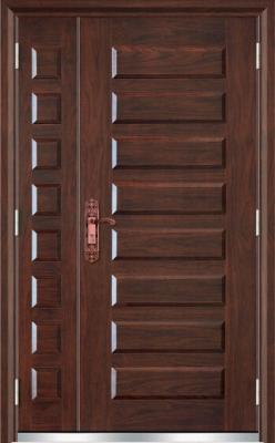 China Swing Armored Steel Wooden Door With WHI Certificate for sale