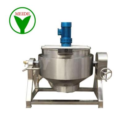 China Industrial Processing Plant 200L Gas Heating Vegetable Mixer Cooking Machine With Scraper for sale