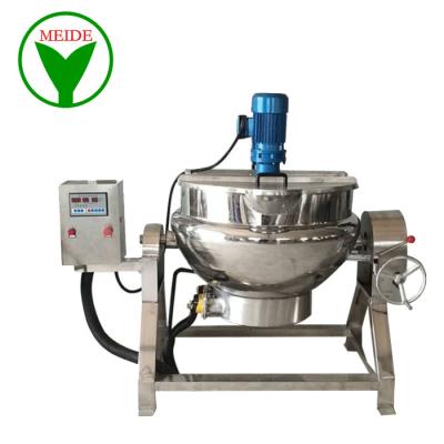 China Vegetable Processing Plant Commercial Jacked Tank Syrup Jam Cooking Kettle With Stirrer for sale