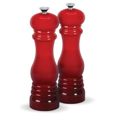 China 8 Inch High Viable Transparent Colorful Manual Salt Pepper Mill Spice Grinder Set for sale