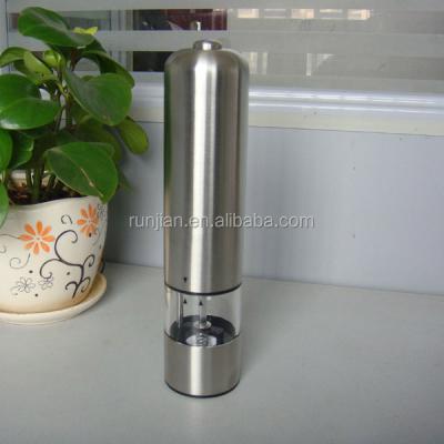 China Sustainable Electric One-hand Pepper Salt Mill / Stainless Steel Grinder for sale