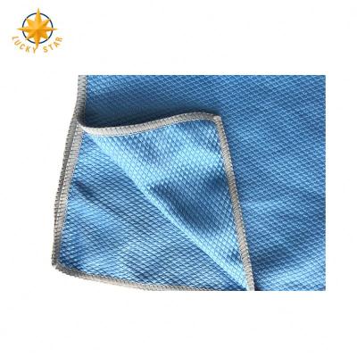 China High Sustainable Absorbent Soft Microfiber 75*150cm Diamond Cleaning Cloth Towel Custom Made for sale