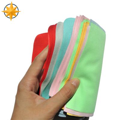 China Sustainable Custom Made Suede Anti Fog Glass Cleaning Cloth for sale