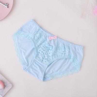 China Wholesale Breathable UNICE Girls Soft Panties Comfortable And Women Underwear Ice Silk Lace Underwear Candy Color Women Soft Briefs for sale