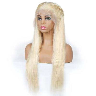 China 613 Brazilian Remy Colored Glueless For Women 13x4 Lace Front Human Hair Wigs Straight Blonde Blonde 13x4 Lace Front Human Hair Wigs for sale