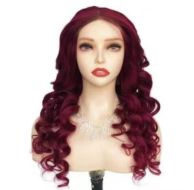 China Bodywave Body Wave 99J Burgundy Lace Front Wig Brazilian 4X4 Body Wave Closure Human Hair Lace Front Wigs Red Colored for sale