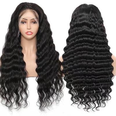 China Deep Deep Wave Lace Front Wig Full Lace Front Human Hair Wigs For Color Women Wet And Wavy Loose Deep Wave Frontal Wig for sale