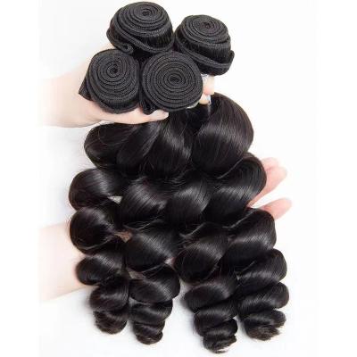 China LOOSE WAVE Brazilian Loose Wave Bundles 10-30inch Hair Extensions Hair With Closure And Bundles Loose Deep Wave Bundles With Closure for sale