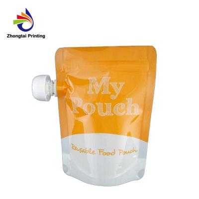 China Moisture proof side spout pocket with zipper on top for customzied design for sale