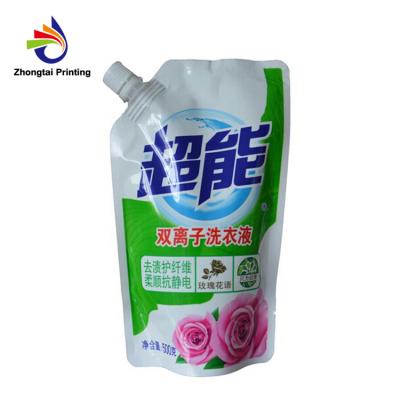 China Moisture proof stand up pouch with spout for detergent, spout packaging, detergent packaging for sale