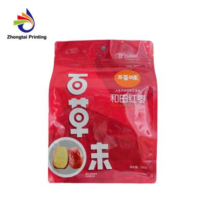 China Food Grade Recyclable Stand Up Zipper Pouch With Clear Window For Nuts Packaging for sale