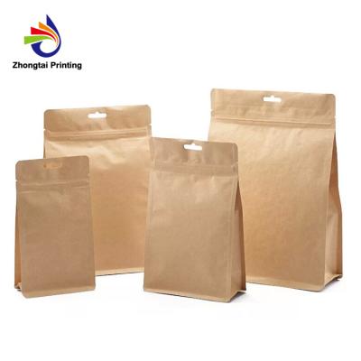 China Recyclable Customized Kraft Paper Coffee Bag for sale