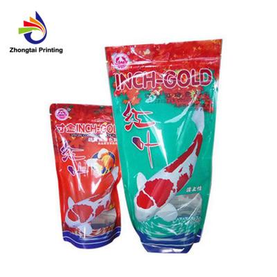 China Recyclable Never Rub Printed Fish Feed Packaging Pouches for sale