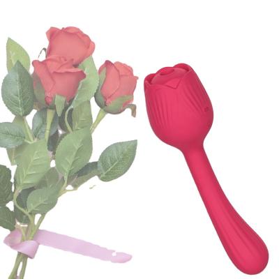 China Silicone Masturbator Tongue Licking Sucking Vibrator Clit Sucker Clitoral Stimulator Pink Red Rose Sex Vibrator for sale