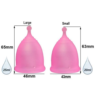 China 100% New 100% Medical Grade Silicone Soft 100% Medical Grade Silicone Organic Reusable Period Lady Silicone Eco-Friendly Packaging Menstrual Cup For Women for sale