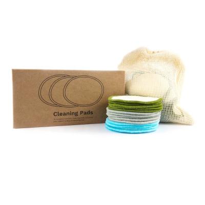 China Face Cleansing Hot Selling Biodegradable Reusable Organic Cotton Bamboo Makeup Pads for sale