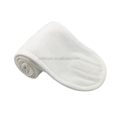 China Wholesale Beauty Cotton Elastic Facial Hair Bands Washable Stretch Towel Face Wash Cosmetics Spa Headband for sale