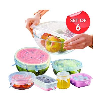 China Sustainable High Quality Reusable Keep Fresh Food Silicone Food Wrap Set for sale