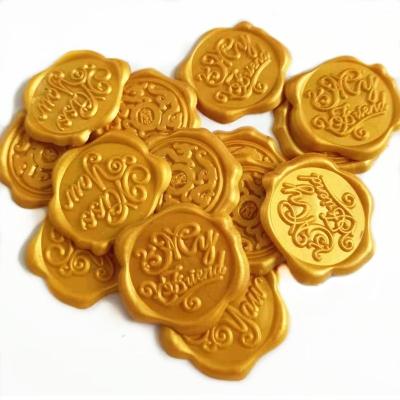 China Custom decoration wax seal stickers logo sealing wax seal stamp adhesive stickers for wedding for sale