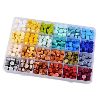 China Hot Selling Envelope Wedding Card Decor Plastic Box Packed 600/375/200PCS Wax Seal Stamp Granules Sealing Wax Beads for sale