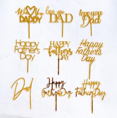 China Eco-friendly Happy Birthday Dad Newcomer DIY Acrylic Birthday Cake Topper Mom for sale