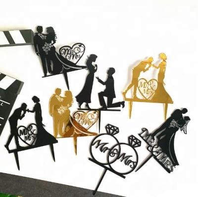 China 1.2mm Acrylic Cake Topper Festival Decoration Wedding Party Decoration for sale