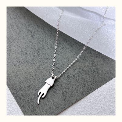 China Unique Fashion Design Spoon Fork Pendant With Zircon Women Accessories 925 Sterling Silver Chain Jewelry Necklace for sale