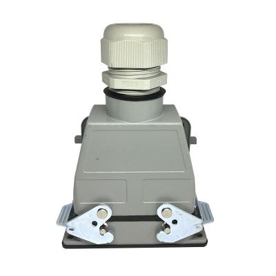 China WZUMER 10A 250V 72 Pin HDD-072 Heavy Duty Crimp Terminal Male Female Connector With Plastic Cable Gland for sale