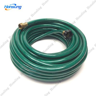 China China 50m Adjustable Lightweight Orange Green Yellow Water Garden Hose Flexible PVC Braided Hose for sale