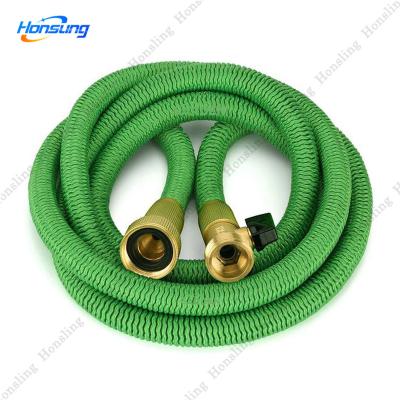 China Expand up to 3 times of its original length with Brass Water Pressure Strong Heavy Duty Flexible Shrinking Self Retracting Expandable Garden Water Hose for sale