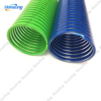 China The hose remains flexible in temperatures below zero. cheap 4 inch 5 inch 100mm PVC flexible clear water suction hose for sale for sale