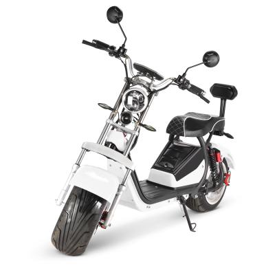 China New model citycoco halley scooter X16 2000W 40AH double seat powerful two person electric scooter big battery unisex model for sale